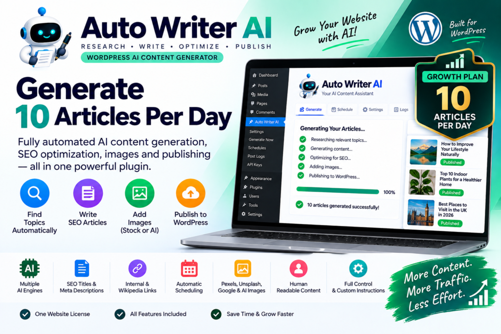 Auto Writer AI Growth – 10 Articles Per Day · Slug: auto-writer-ai-10-articles-per-day